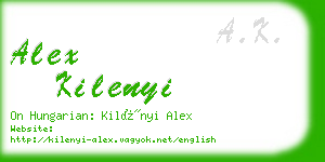 alex kilenyi business card